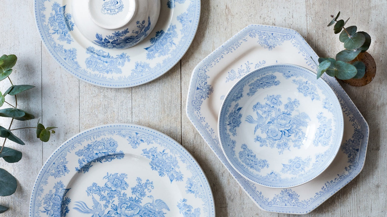 Blue Asiatic Pheasants – Plates & More | Burleigh Pottery