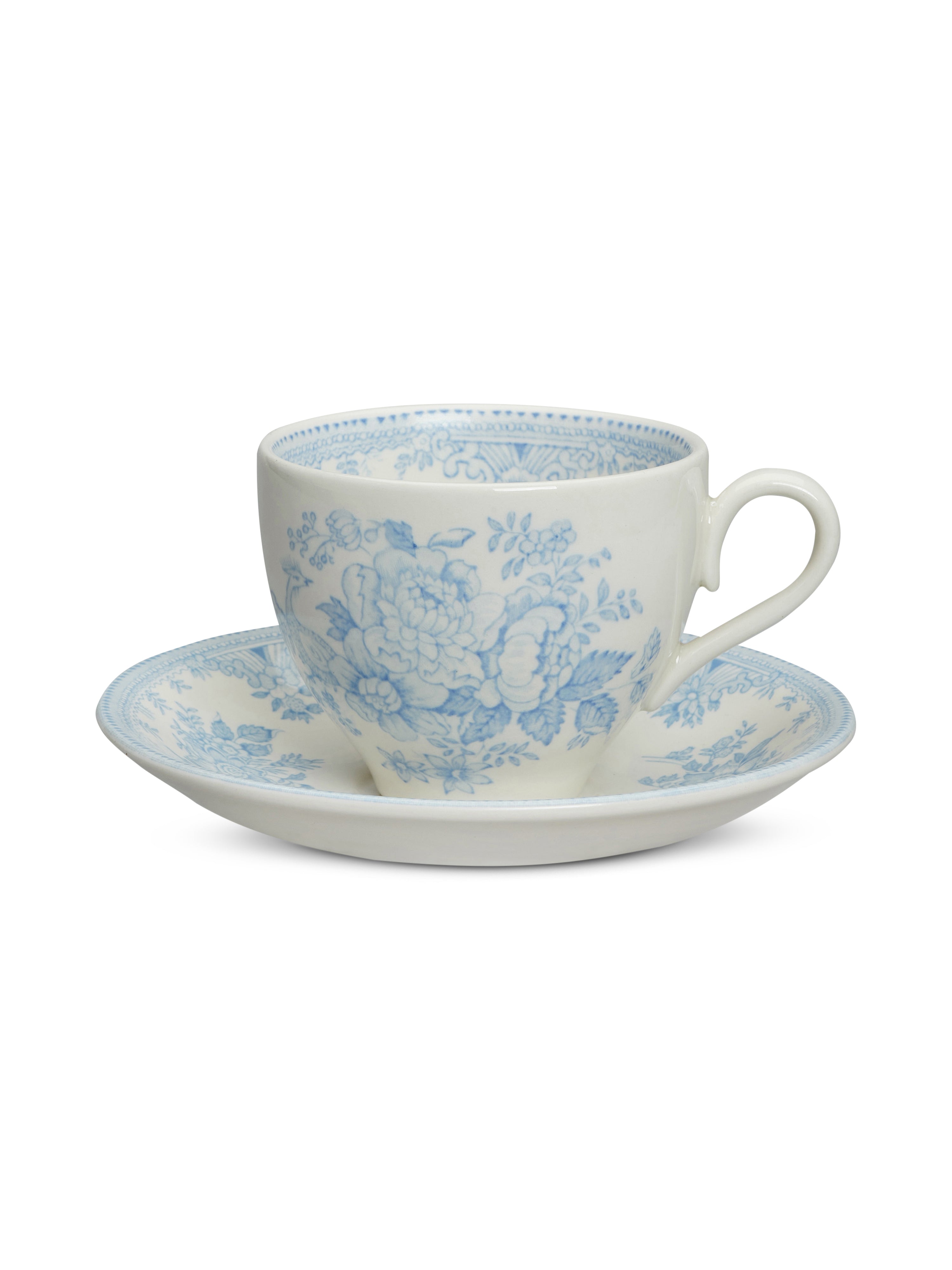 Blue Asiatic Pheasants Teacup & Saucer – Burleigh