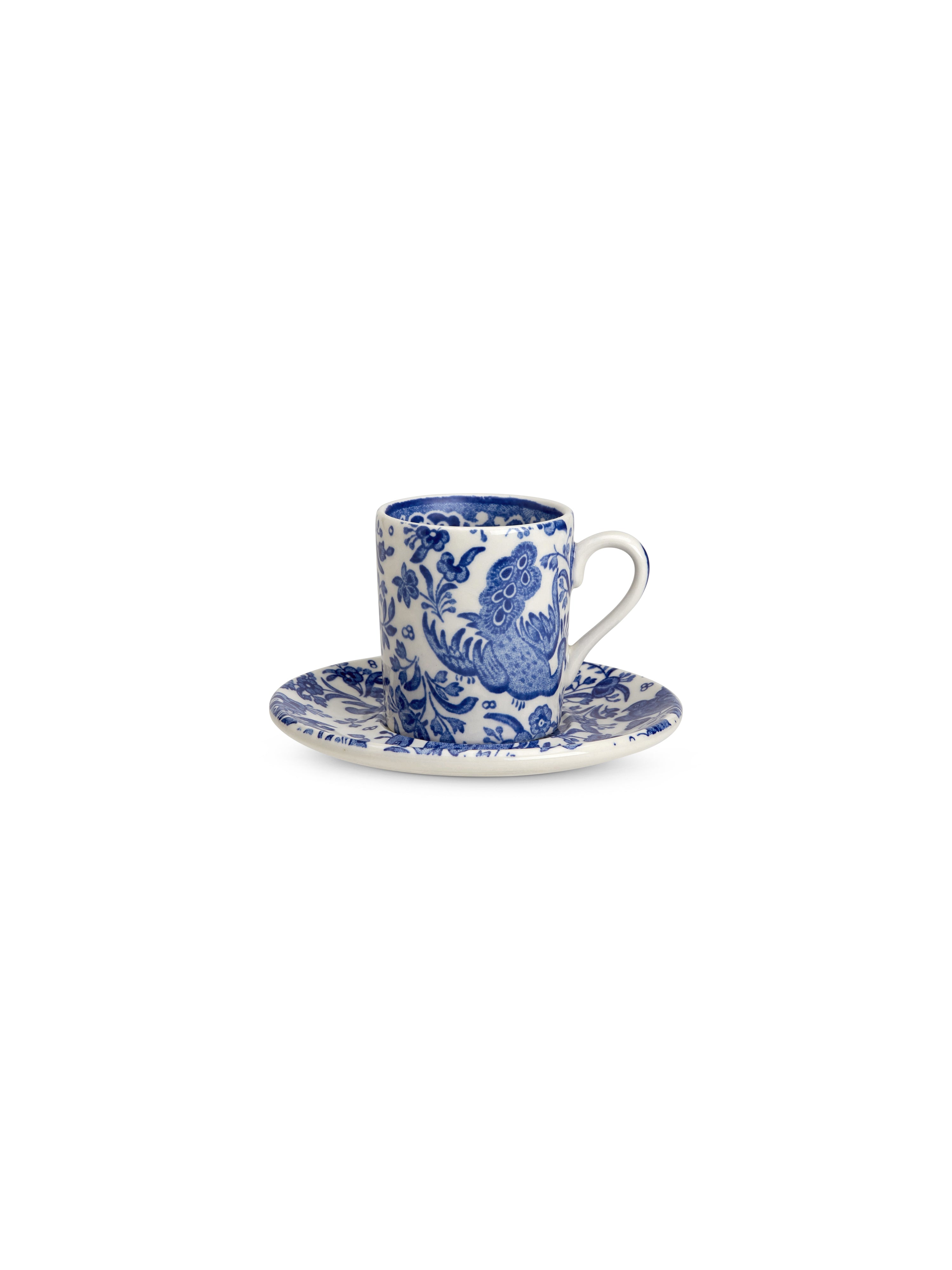 Blue Regal Peacock Espresso Cup & Saucer – Burleigh
