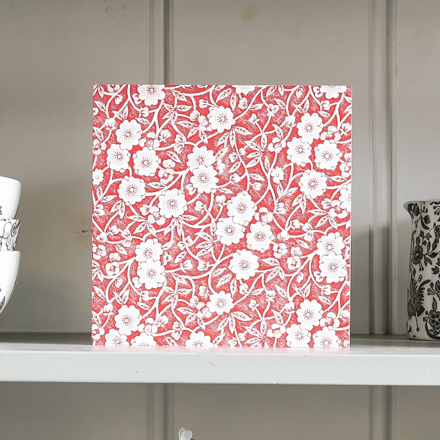 Burleigh Red Calico Greeting Card