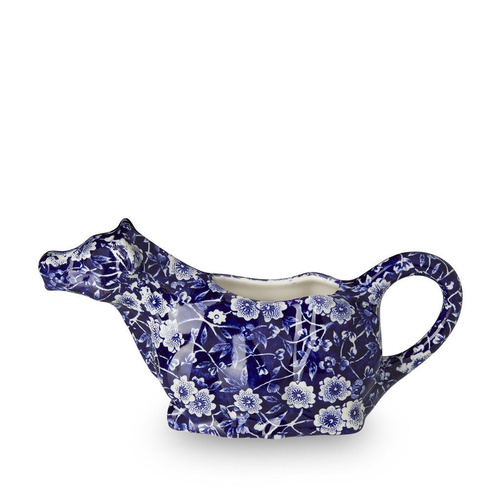 Cow Creamer - Blue Calico Cow Creamer 150ml/0.25pt Seconds
