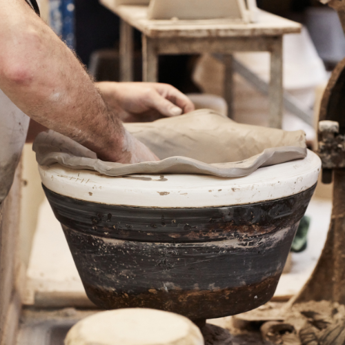 A Snapshot into Traditional Hand Jollying: Making Large Footed Bowls the Burleigh Way