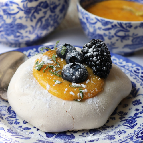 Mini Orange Curd Pavlovas with Summer Fruits by Humphrey Munson