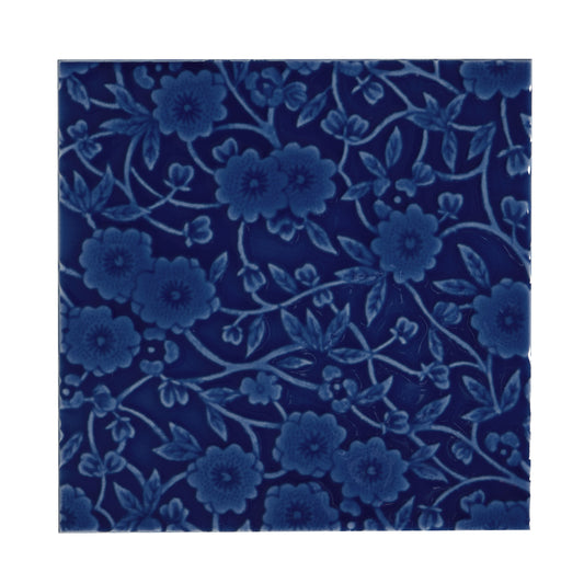 Burleigh x Craven Dunnill Jackfield Trivet Tile, Blue Calico