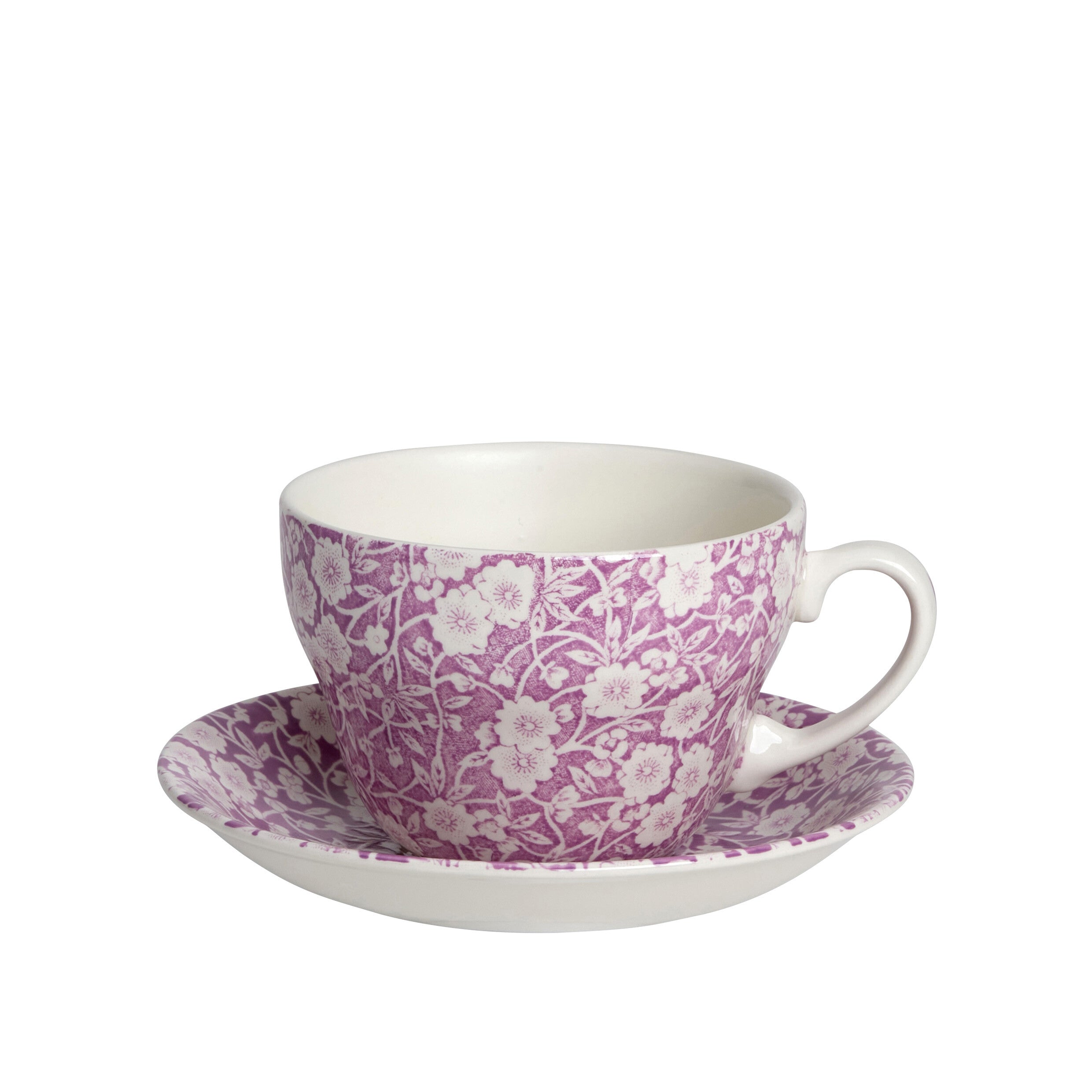 Blossom Calico Breakfast Cup & Saucer | Burleigh Pottery Made In