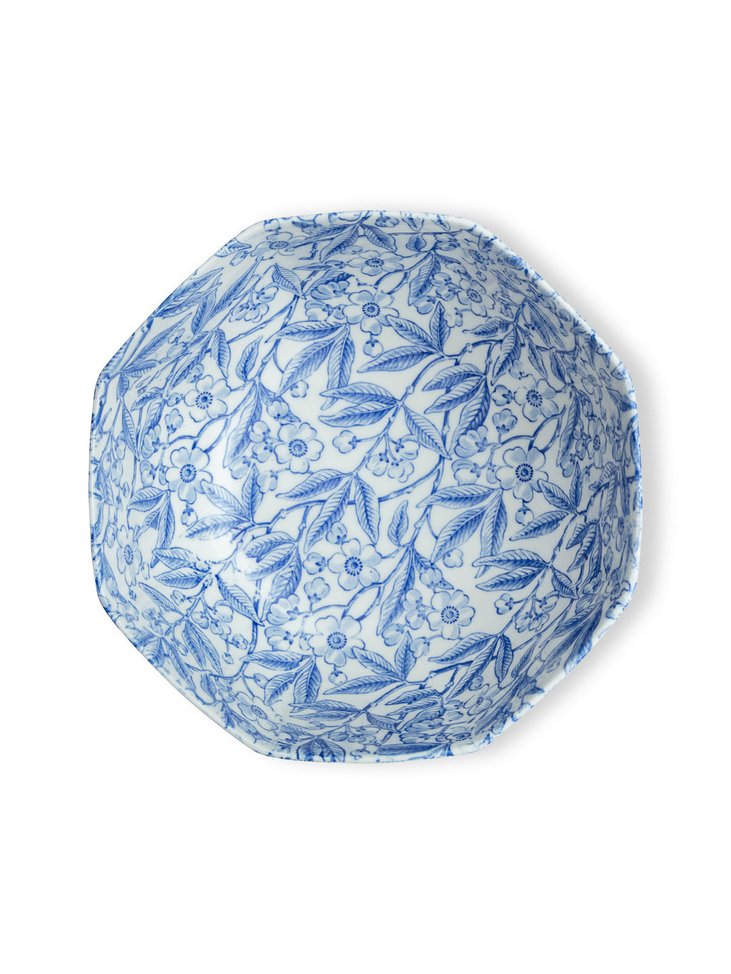 Blue Prunus Octagonal Bowl 20.5cm/8"