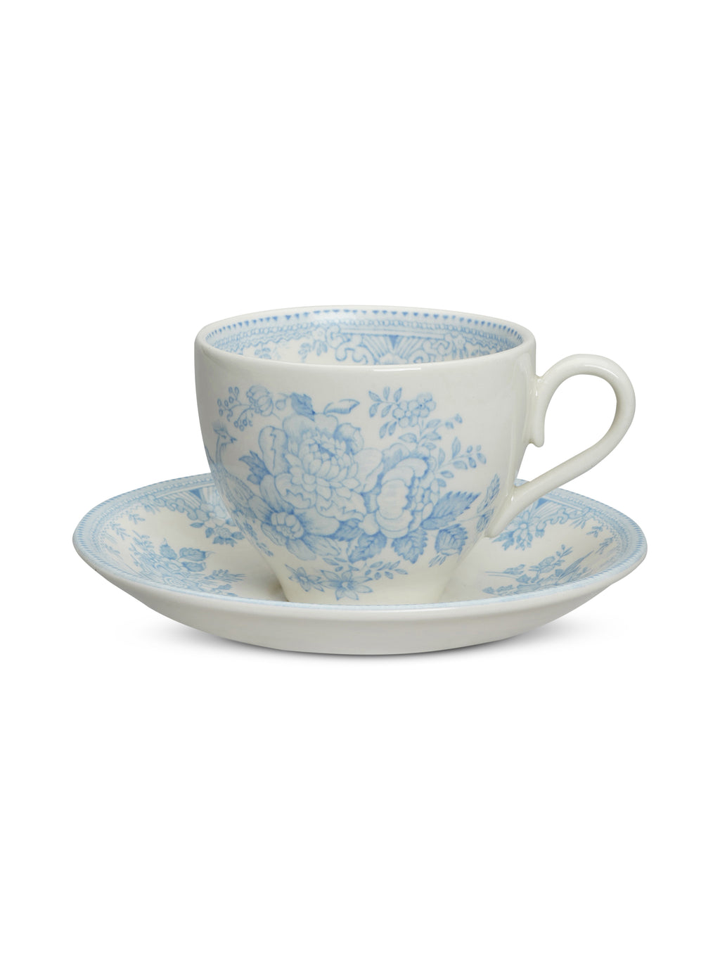 Blue Asiatic Pheasants Teacup & Saucer