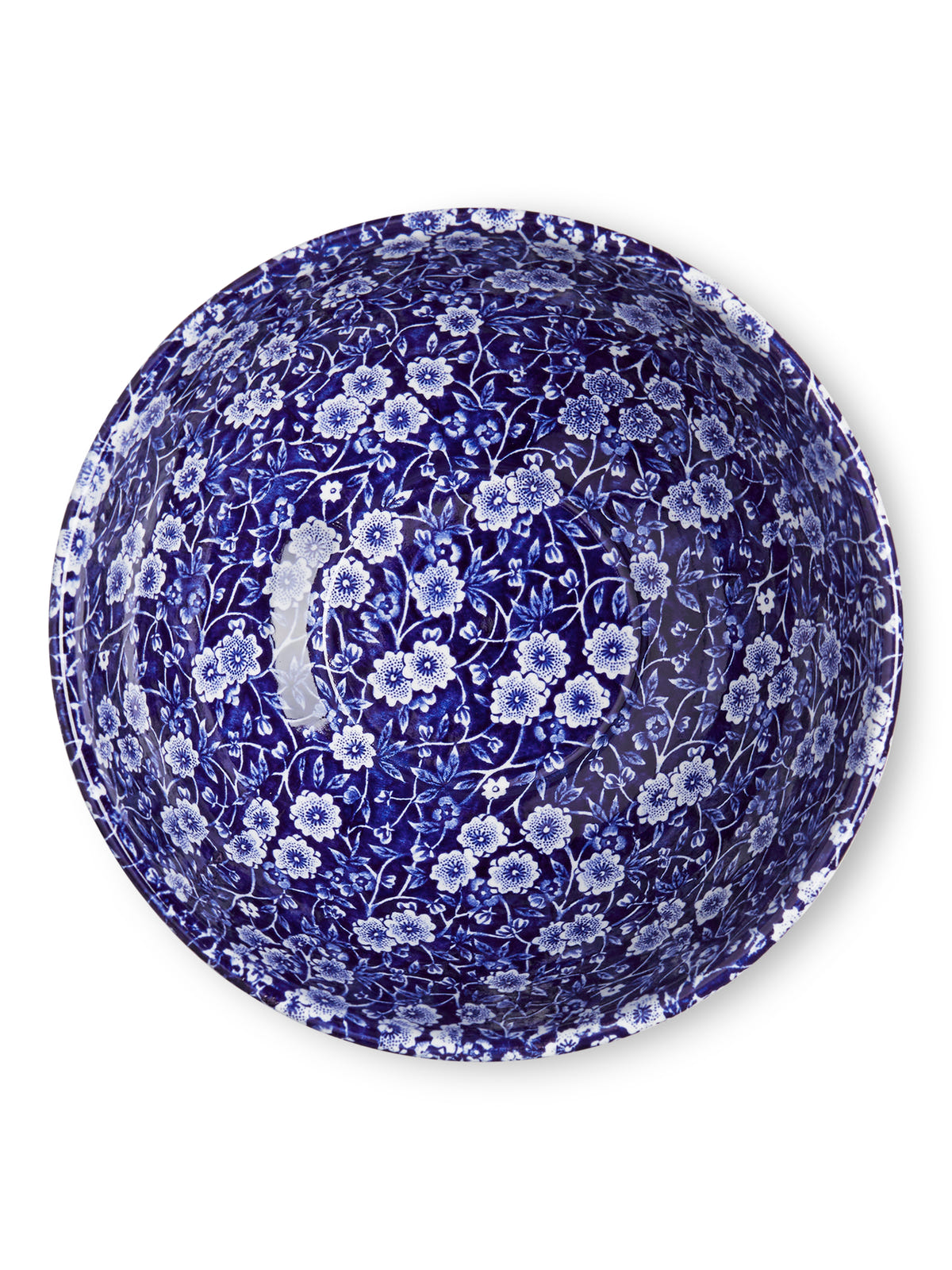 Blue Calico Medium Footed Bowl 20.5cm/8"