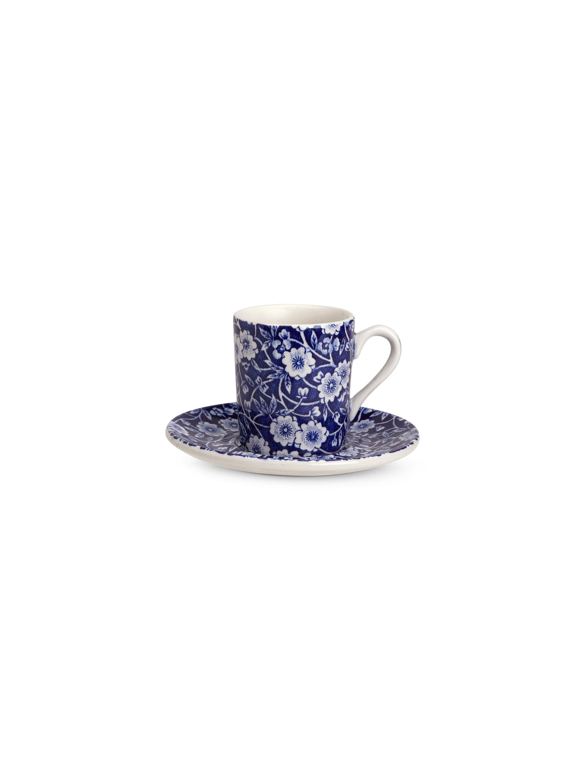 Blue Calico Espresso Cup and Saucer