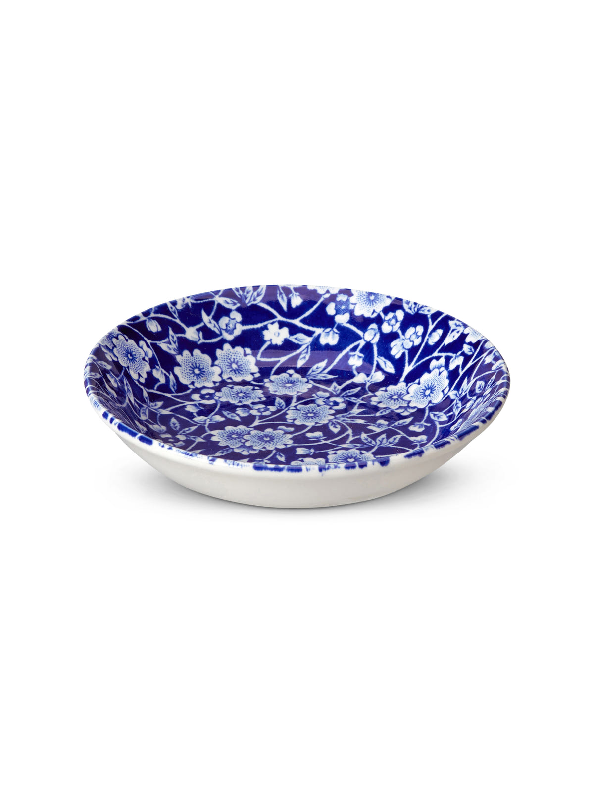 Blue Calico Butter Pat 12cm/4.75"