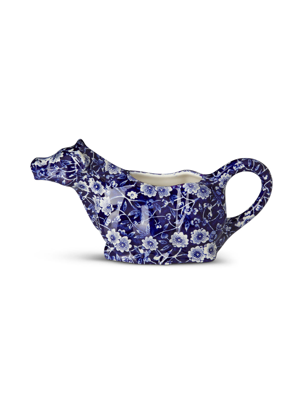 Blue Calico Cow Creamer 150ml/0.25pt, Gift Boxed