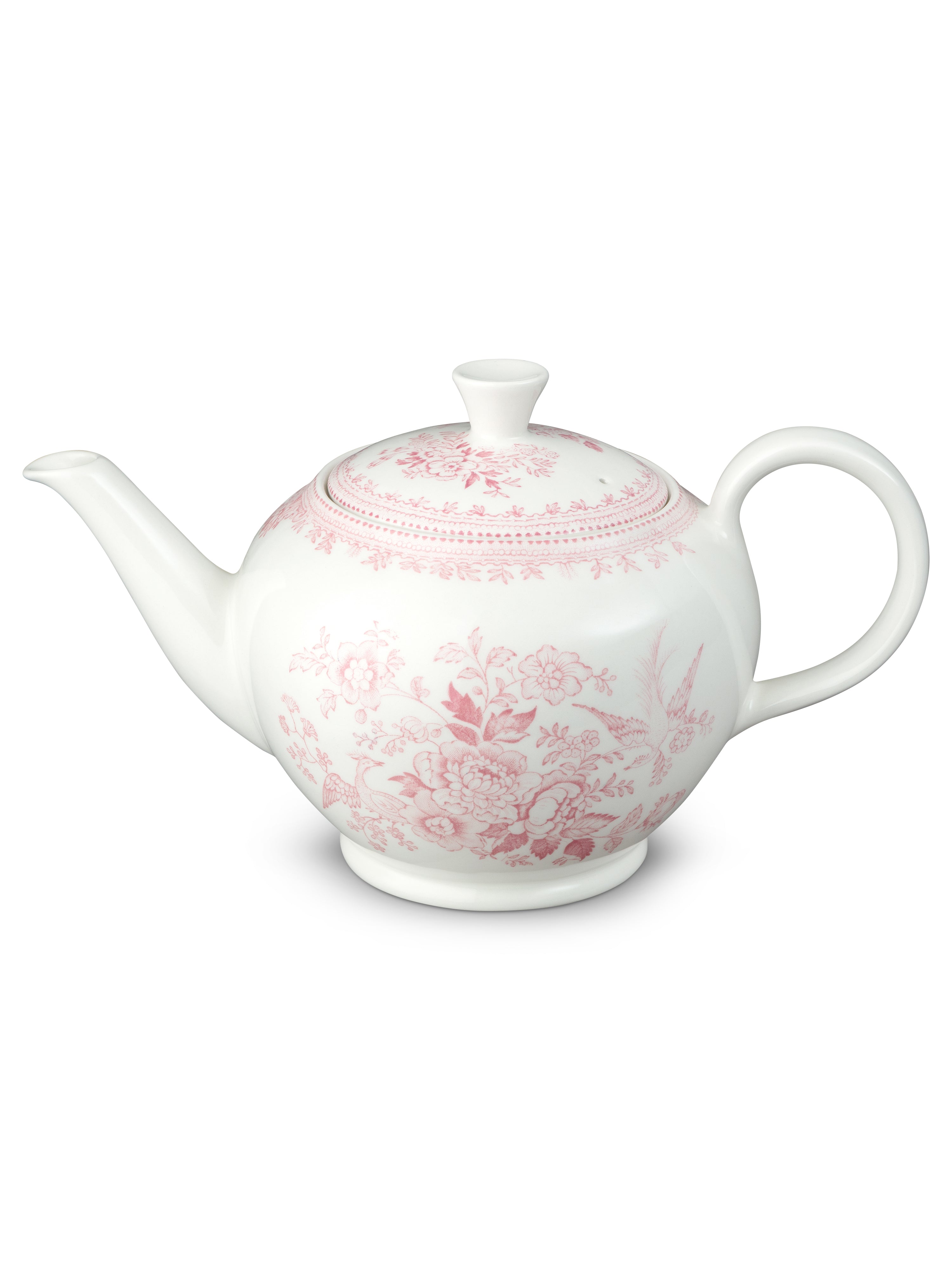 Pink Asiatic Pheasants Large Teapot 7 Cups 800ml/1.5pt – Burleigh