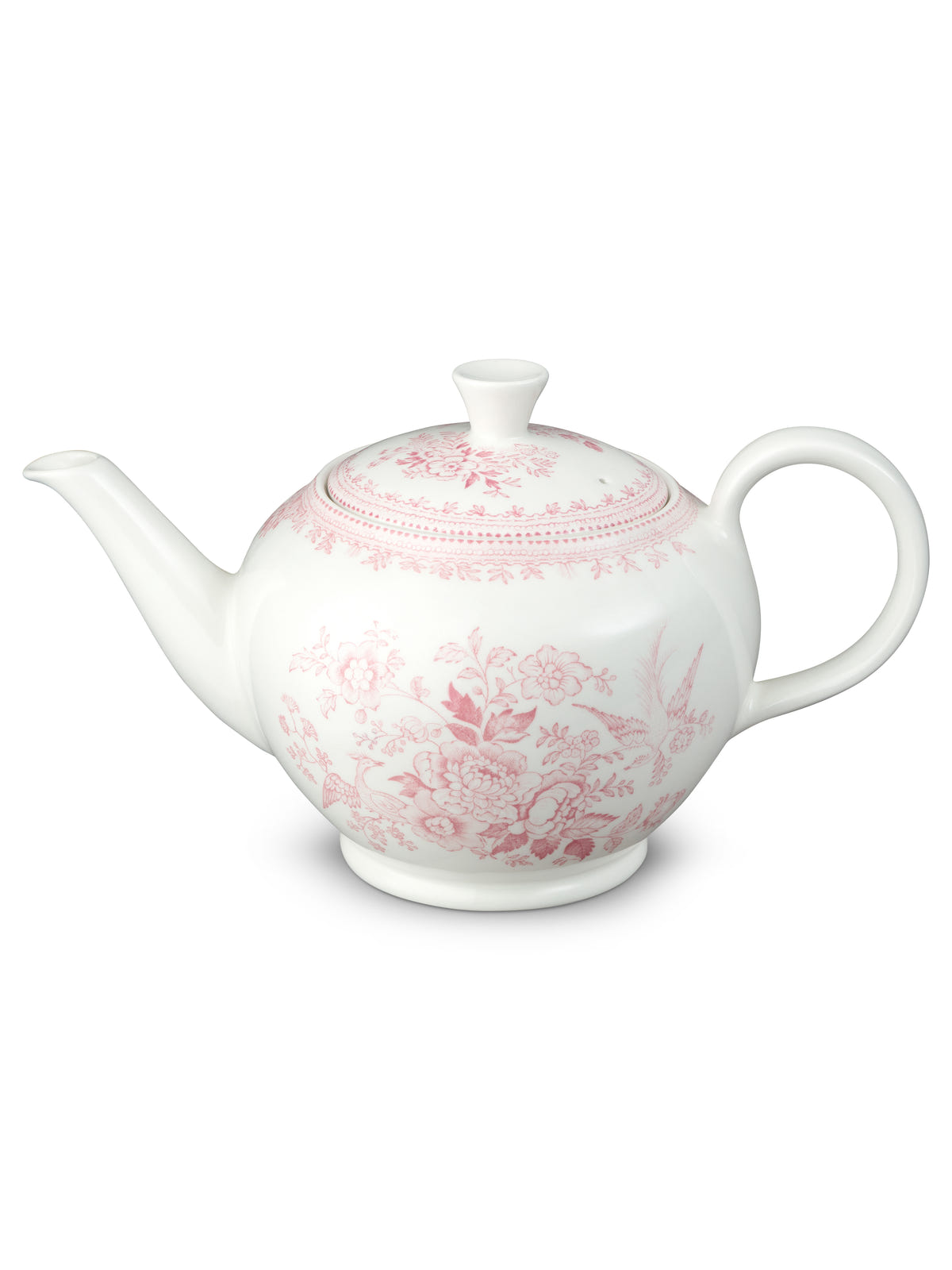 Pink Asiatic Pheasants Large Teapot 7 Cups 800ml/1.5pt