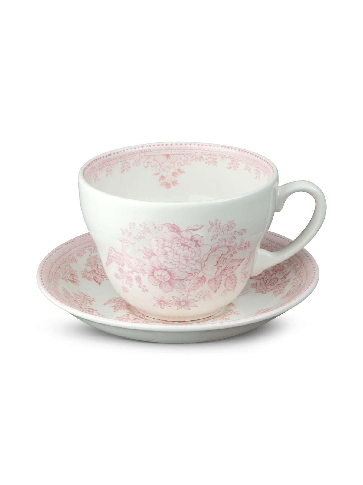 Pink Asiatic Pheasants Breakfast Cup & Saucer