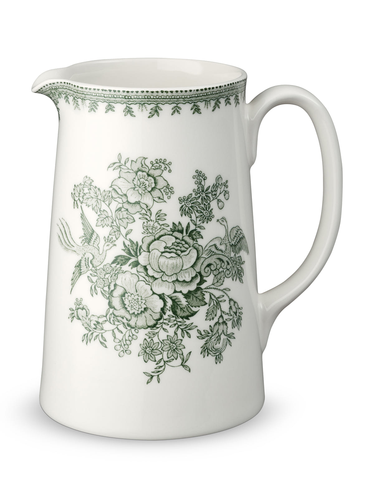 Green Asiatic Pheasants Large Tankard Jug 1.1L/2pt