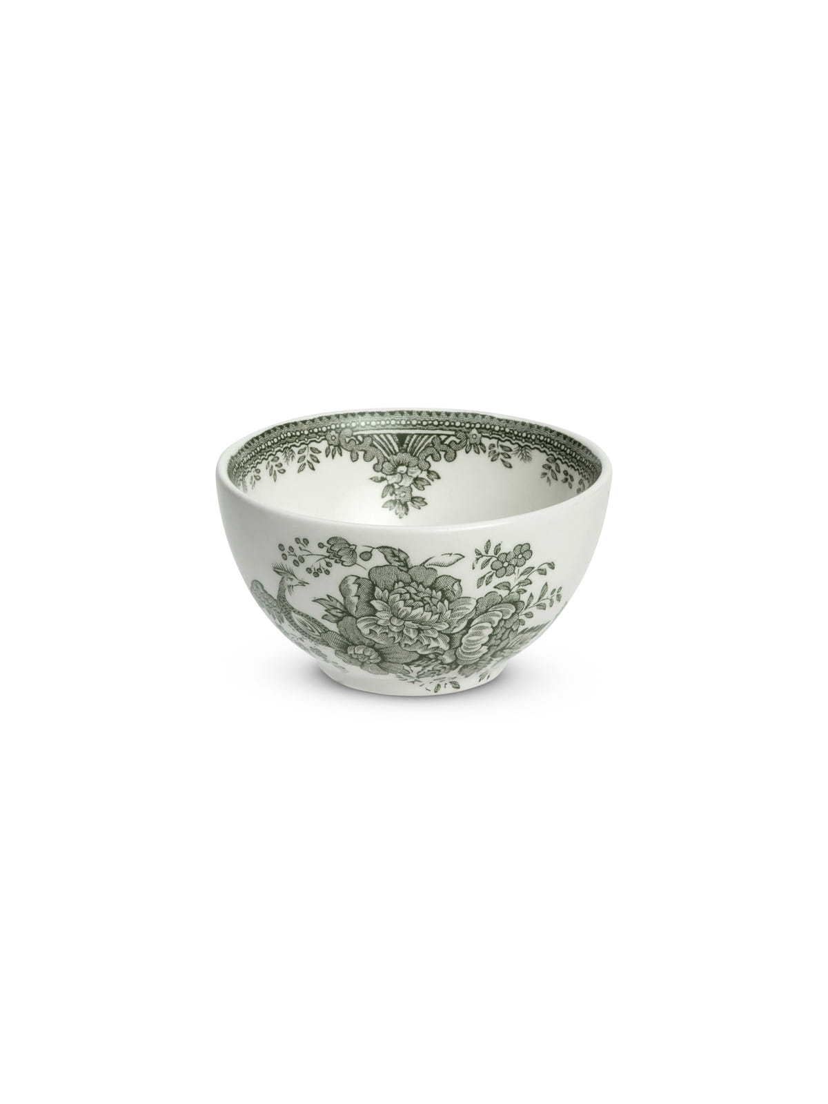 Green Asiatic Pheasants Sugar Bowl 9.5cm/4"