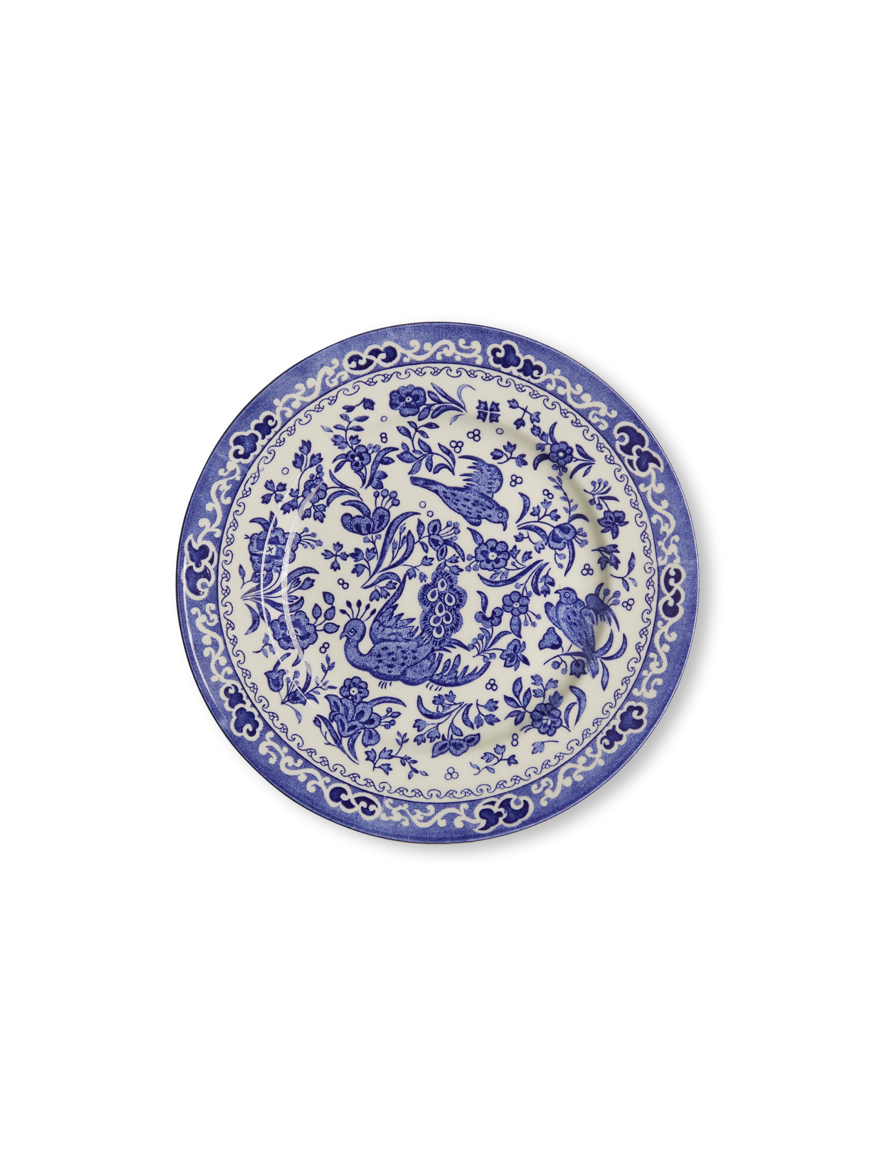 Blue Regal Peacock Plate 17.5cm/7