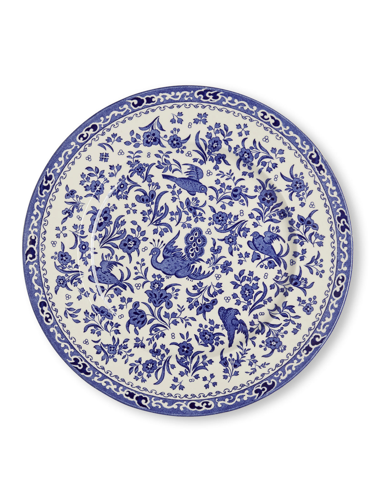Blue Regal Peacock Plate 25cm/10"