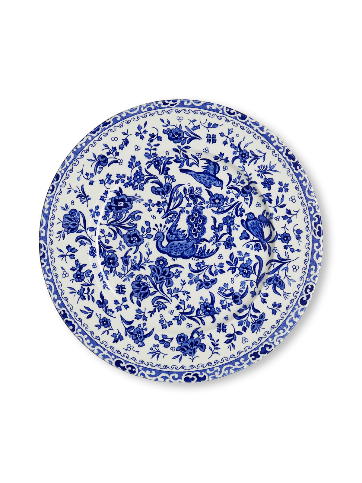Blue Regal Peacock Plate 22cm/8.75"
