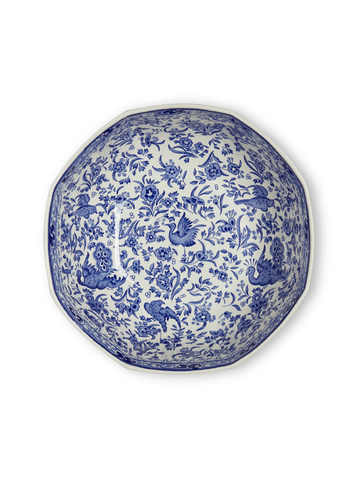 Blue Regal Peacock Octagonal Bowl Medium 20.5cm/8"
