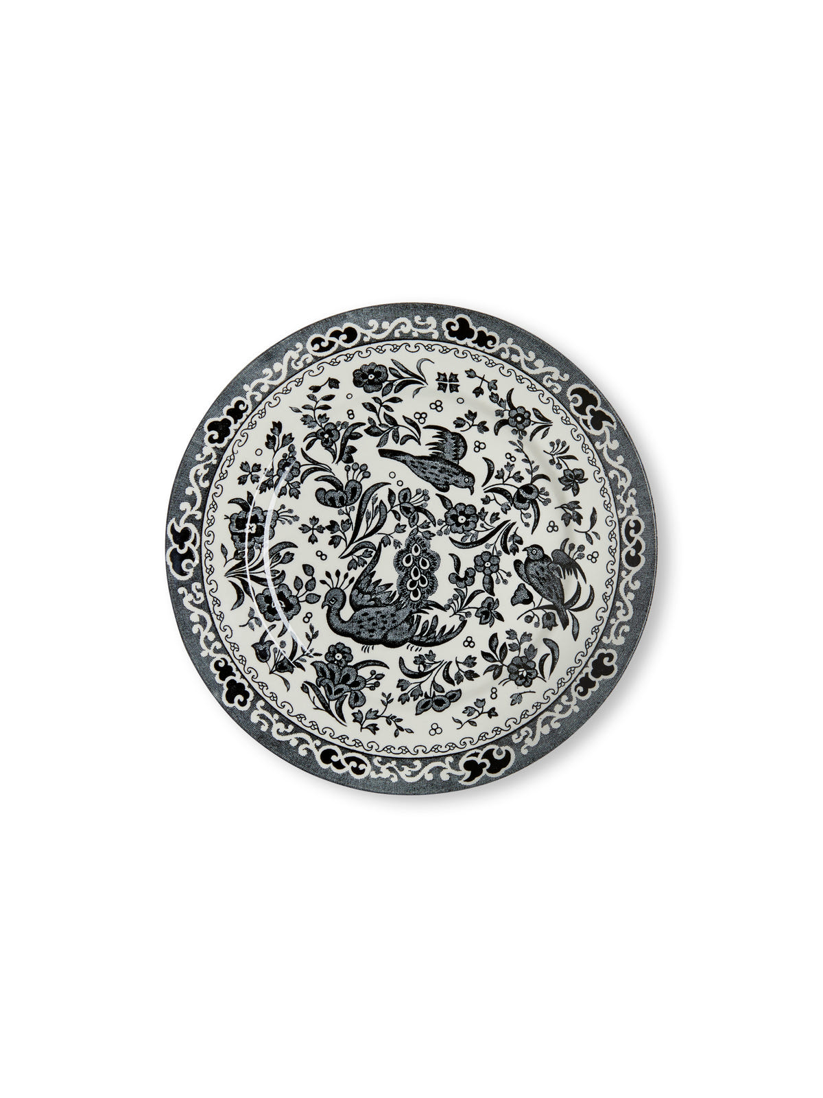 Black Regal Peacock Plate 17.5cm/7"