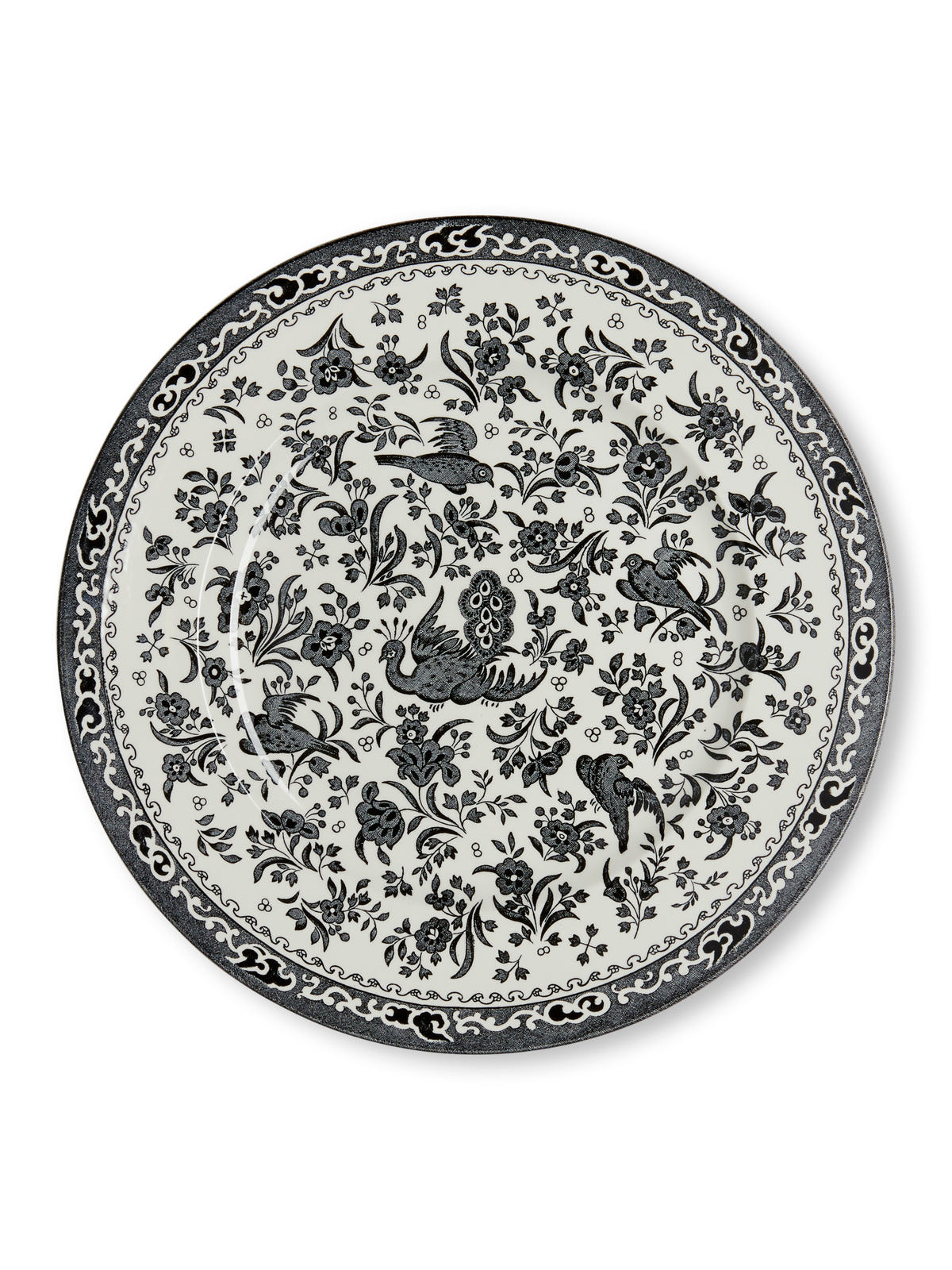 Black Regal Peacock Plate 25cm/10"