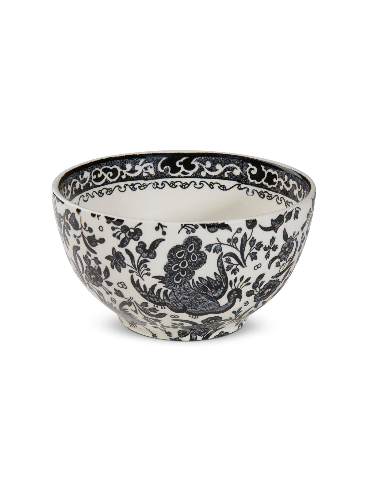 Black Regal Peacock Mini Footed Bowl 12cm/5"