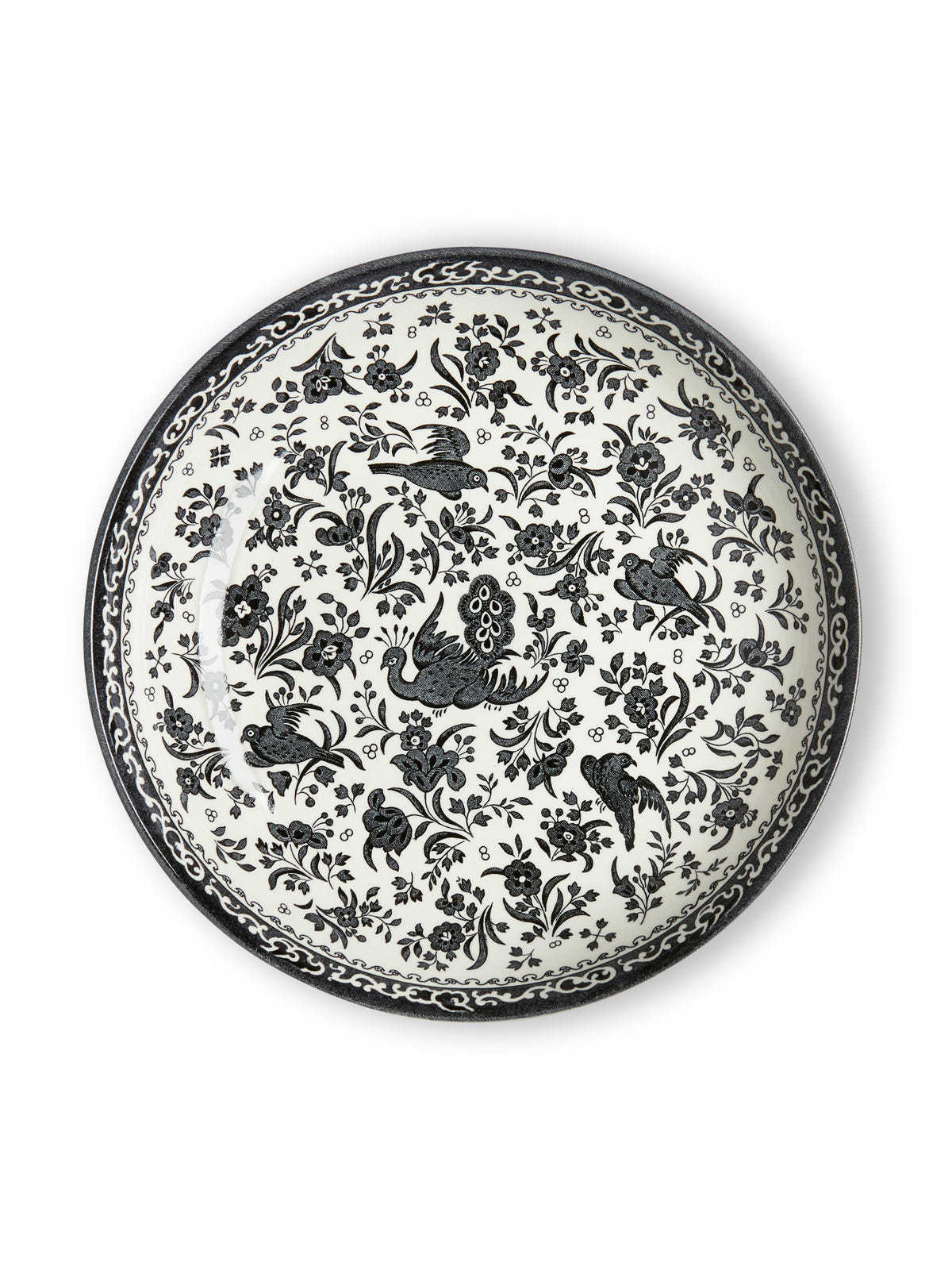 Black Regal Peacock Pasta Bowl 23cm/9"