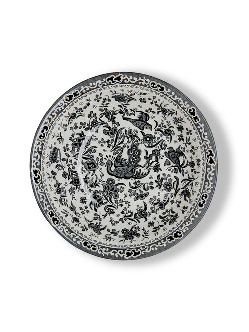 Black Regal Peacock Pudding / Soup Bowl 20.5cm/8"