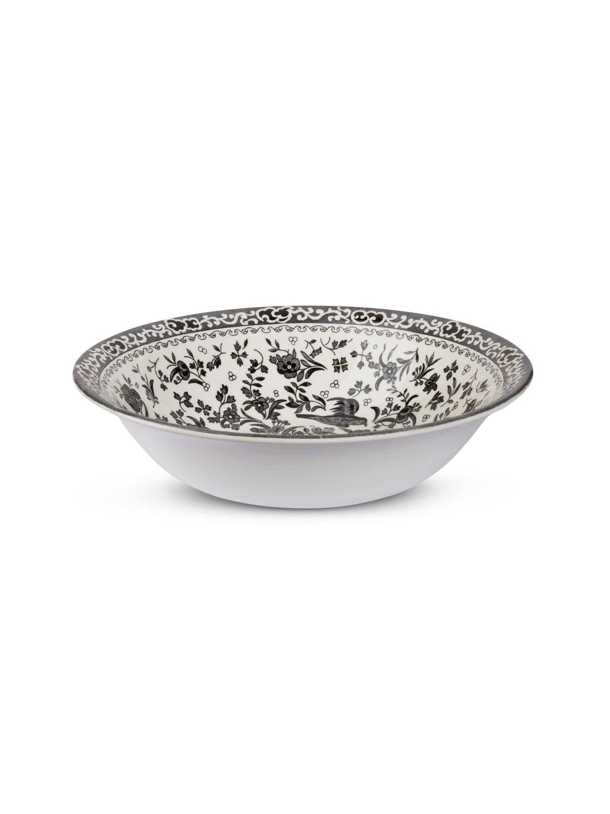 Black Regal Peacock Pudding / Soup Bowl 20.5cm/8"