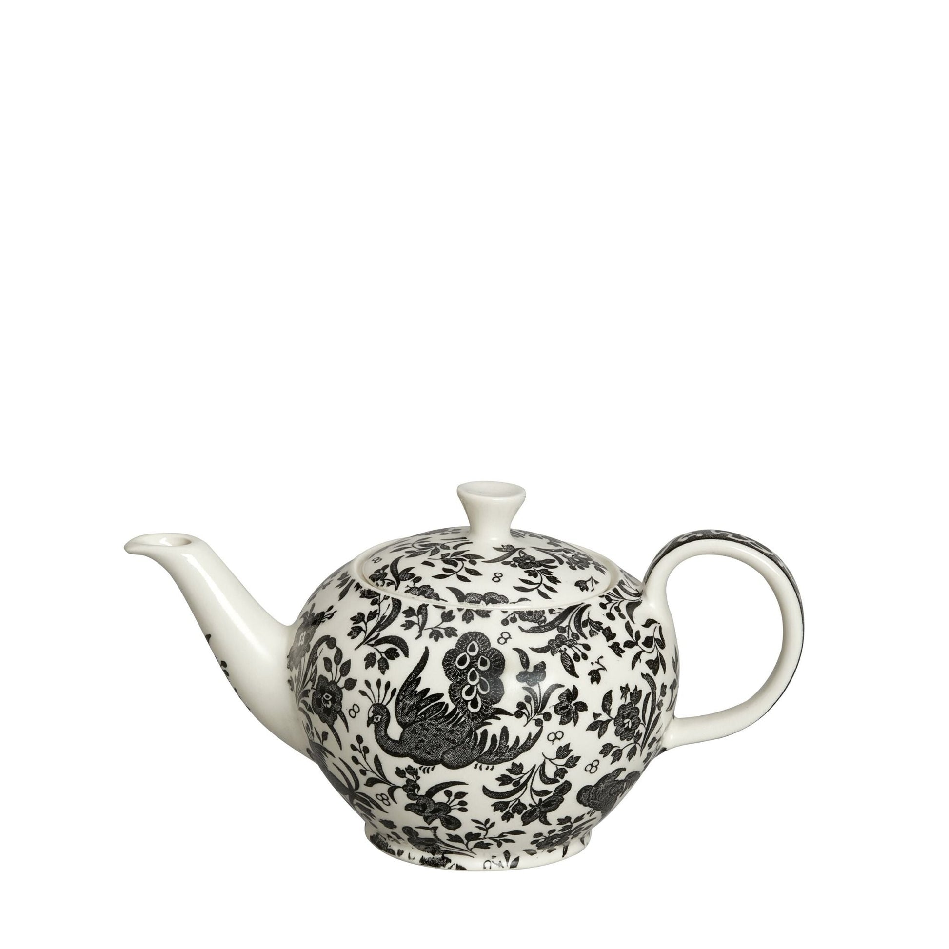 Black Regal Peacock Small Teapot, 400ml Seconds