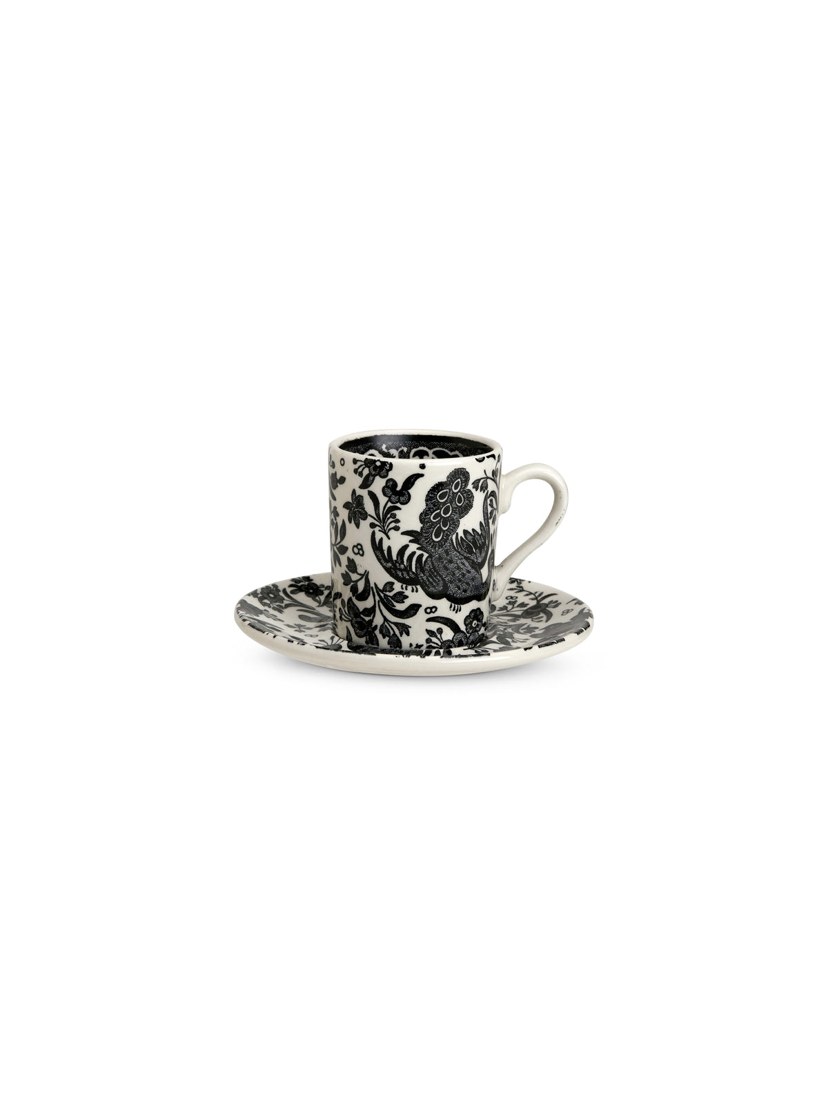 Black Regal Peacock Espresso Cup and Saucer
