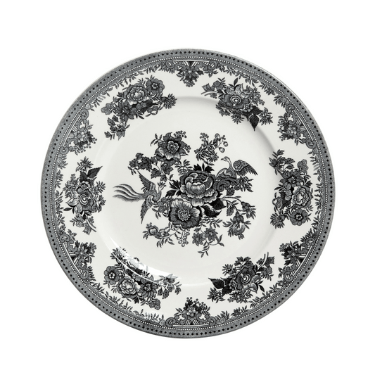 Black & White Asiatic Pheasants Plate 22cm/9"