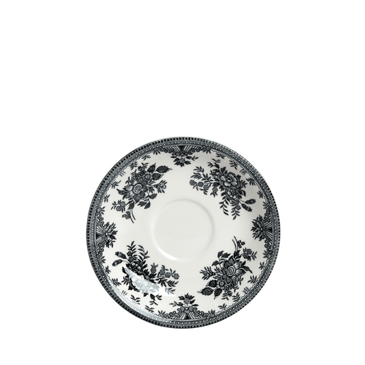 Black & White Asiatic Pheasants Tea Saucer