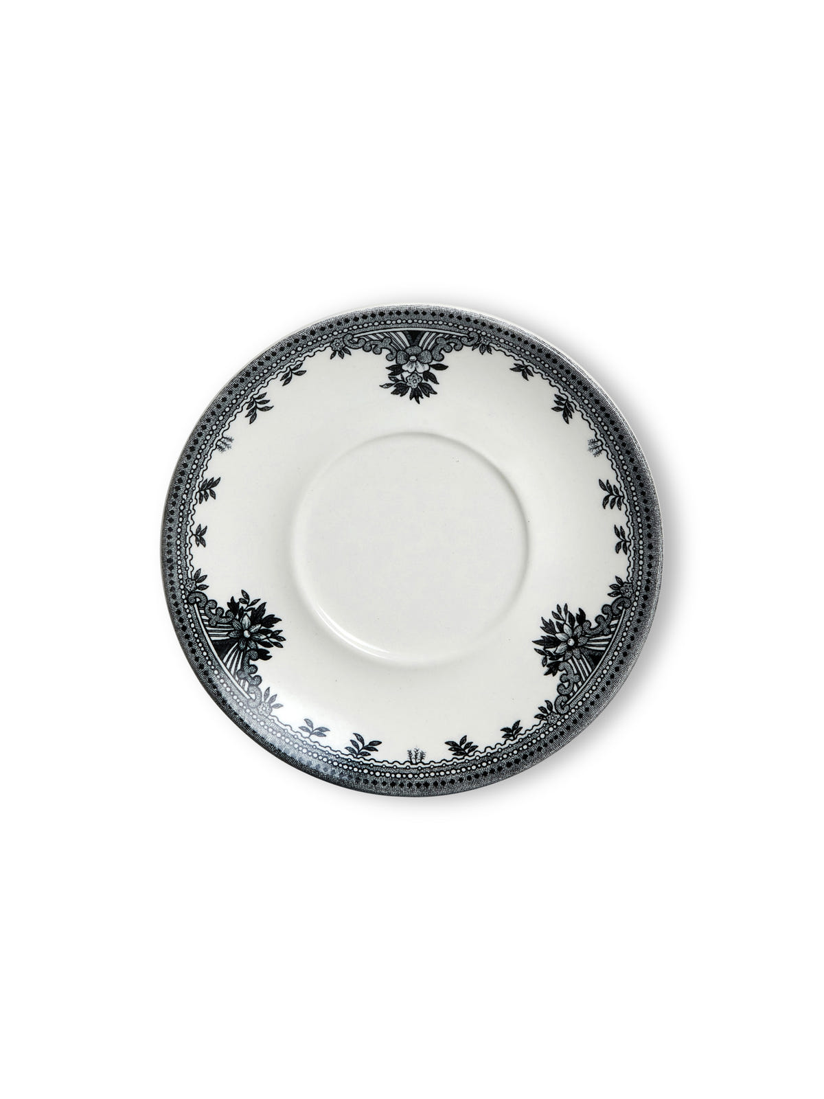Black & White Asiatic Pheasants Espresso Saucer 11.5cm/4.5"