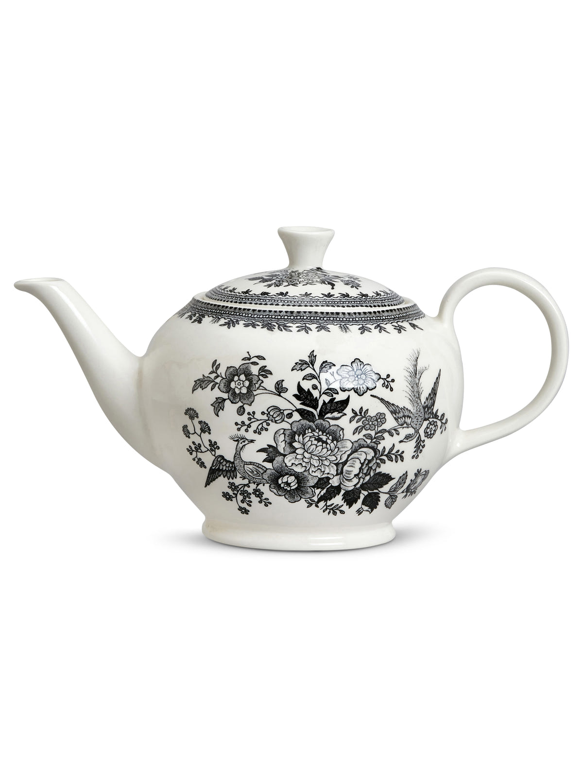 Black & White Asiatic Pheasants Large Teapot 7 Cups 800ml/1.5pt