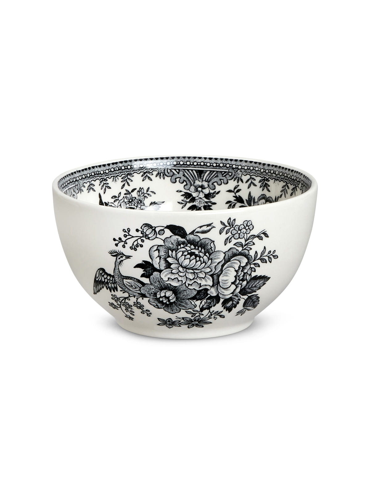 Black & White Asiatic Pheasants Mini Footed Bowl 12cm/5"