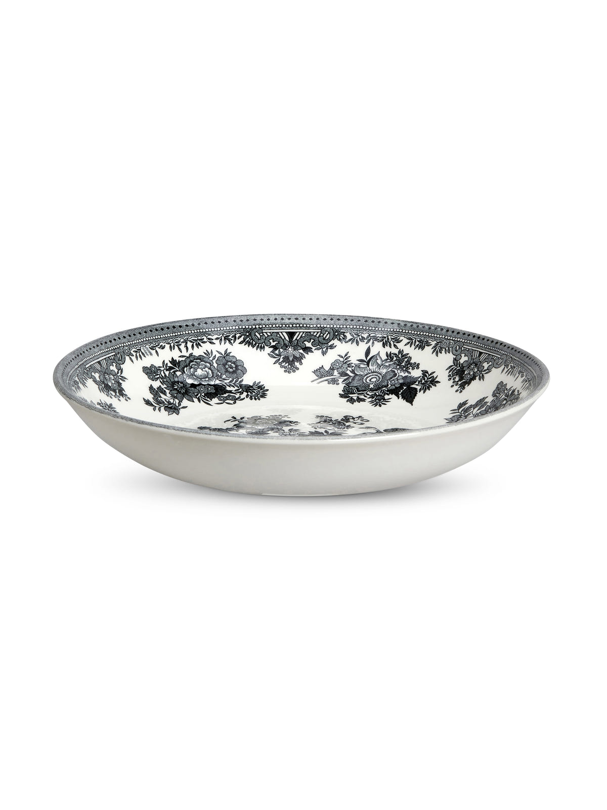 Black & White Asiatic Pheasants Pasta Bowl 23cm/9"
