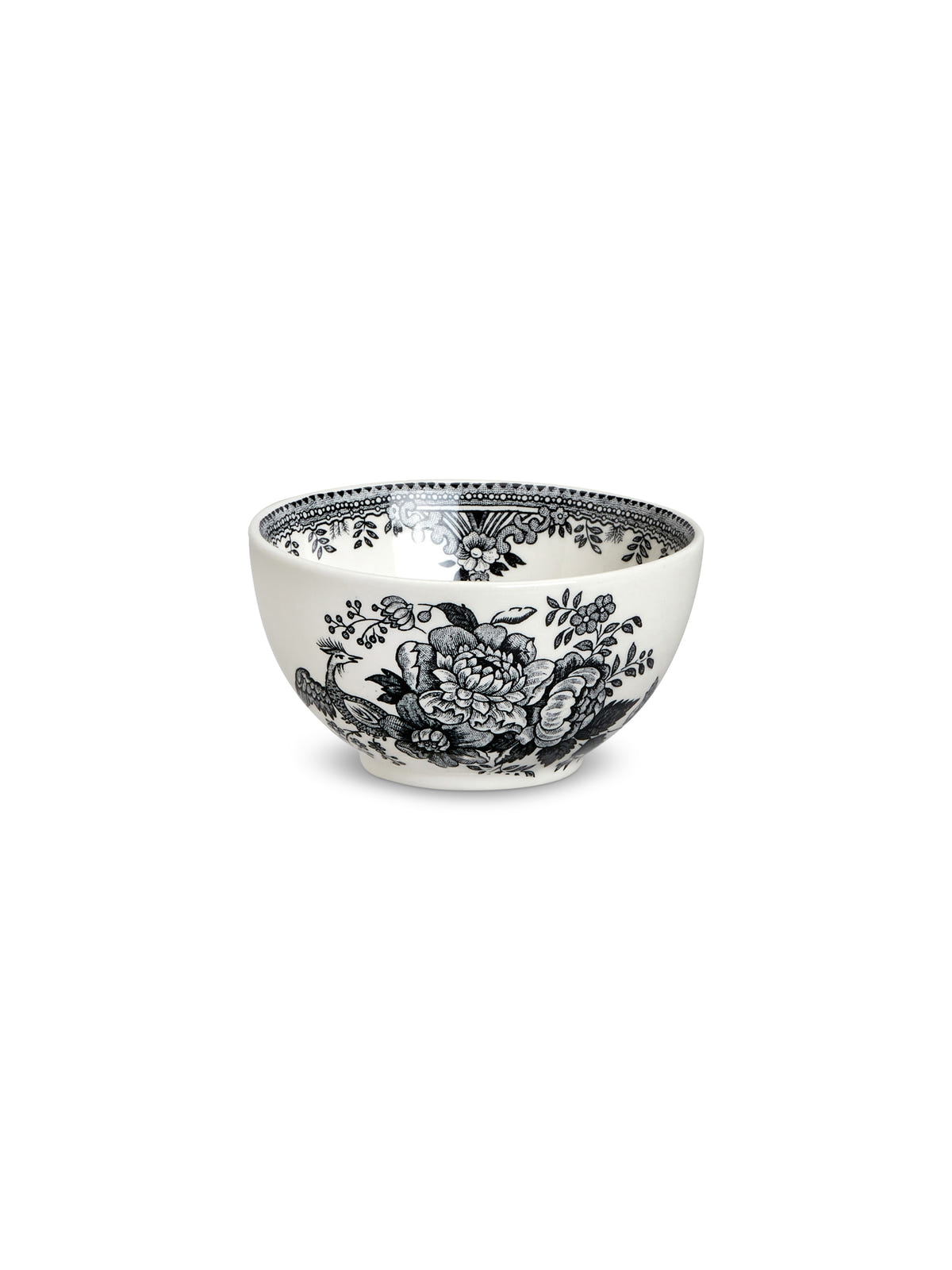 Black & White Asiatic Pheasants Sugar Bowl Small 9.5cm/4"