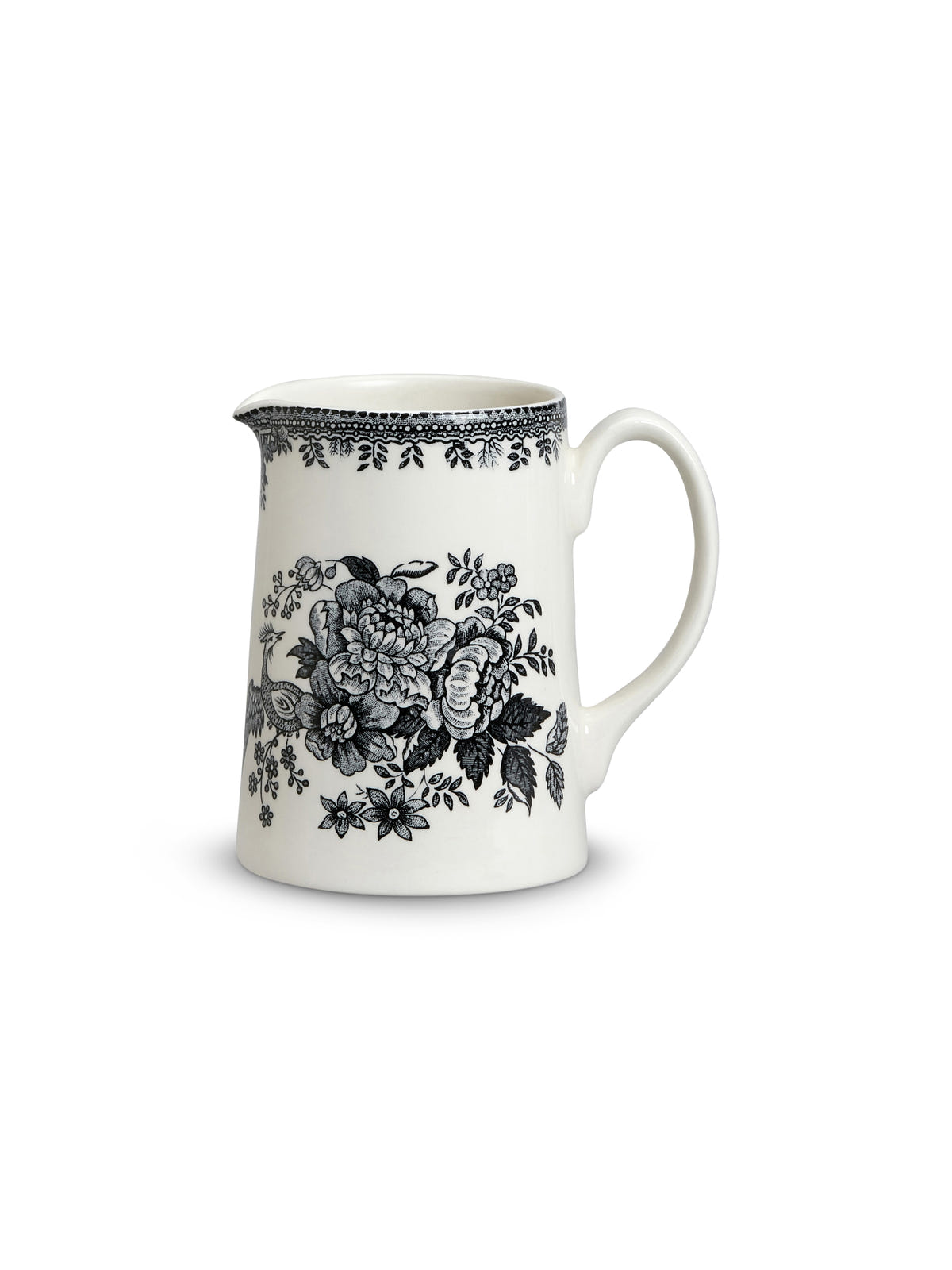 Black & White Asiatic Pheasants Small Tankard Jug 284ml/0.5pt
