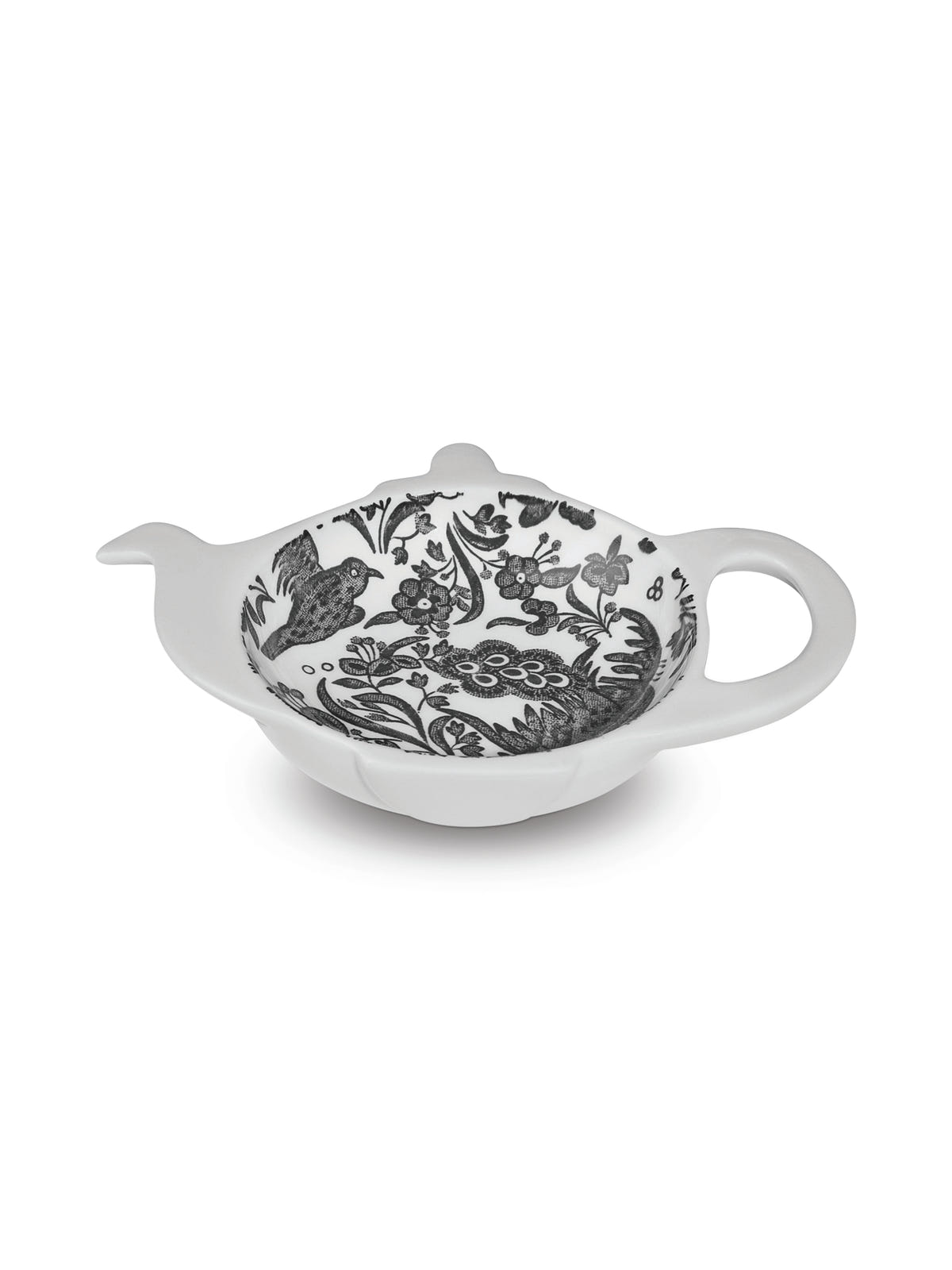 Black Regal Peacock Mini Teapot Tray