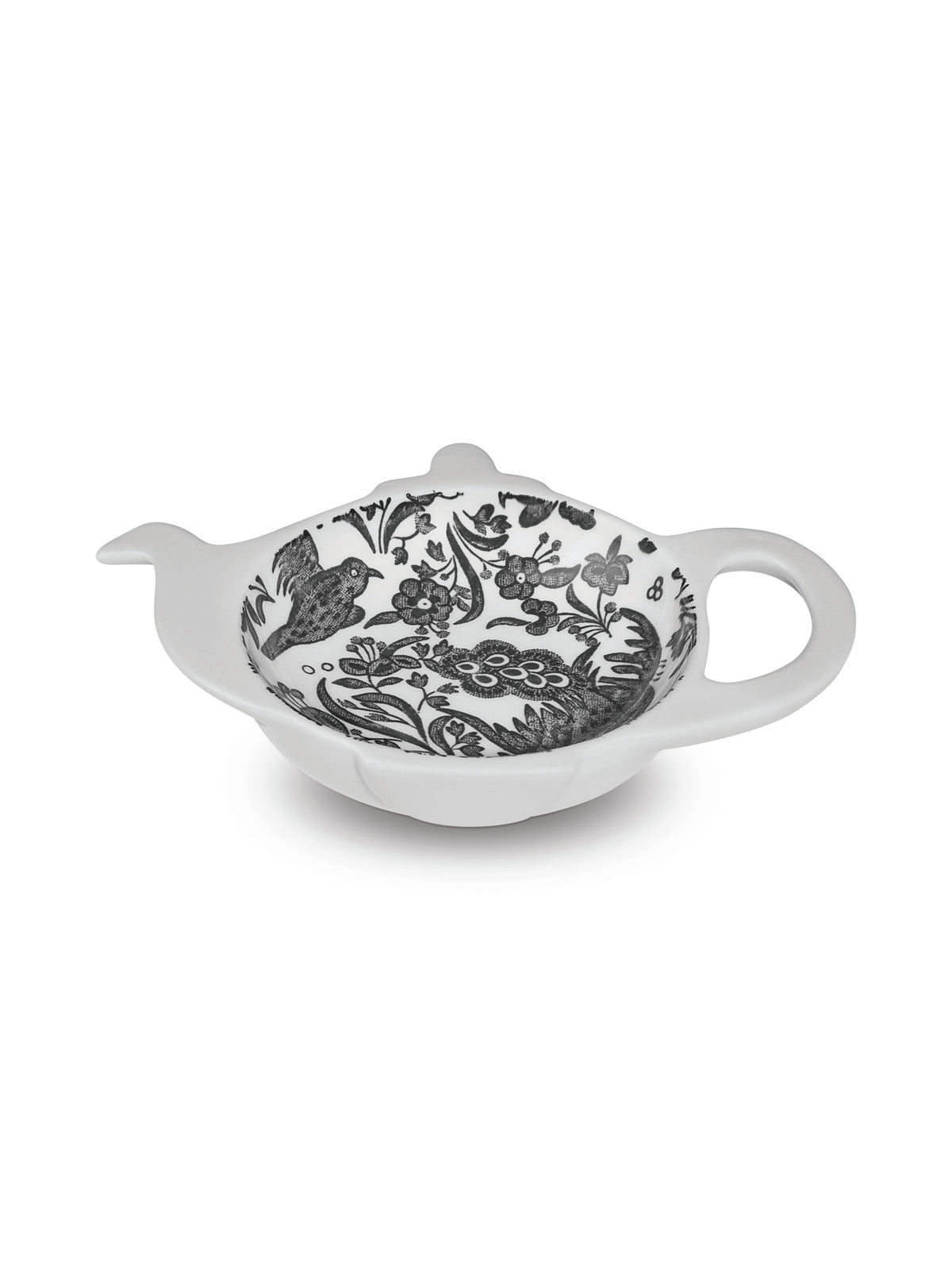Black Regal Peacock Mini Teapot Tray