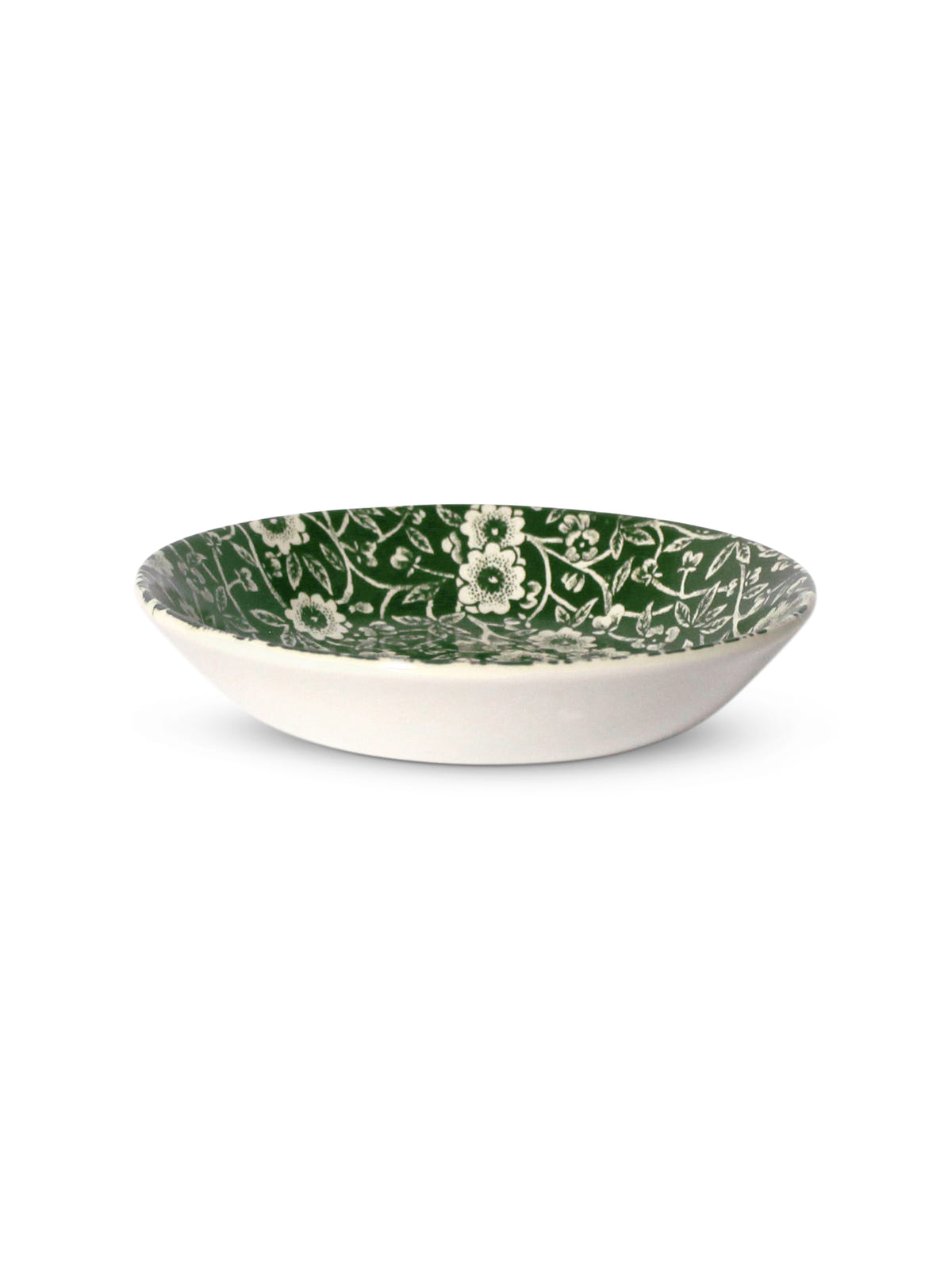 Dark Green Calico Butter Pat 12cm/4.75"