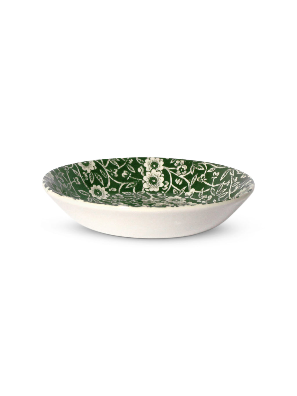 Dark Green Calico Butter Pat 12cm/4.75"