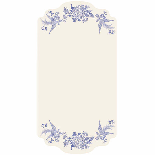 Burleigh x Hester & Cook Blue Asiatic Pheasants Table Cards, Pack of 12