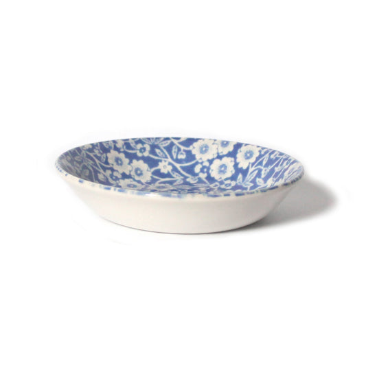 Pale Blue Calico Butter Pat Dish 12cm/4.75"