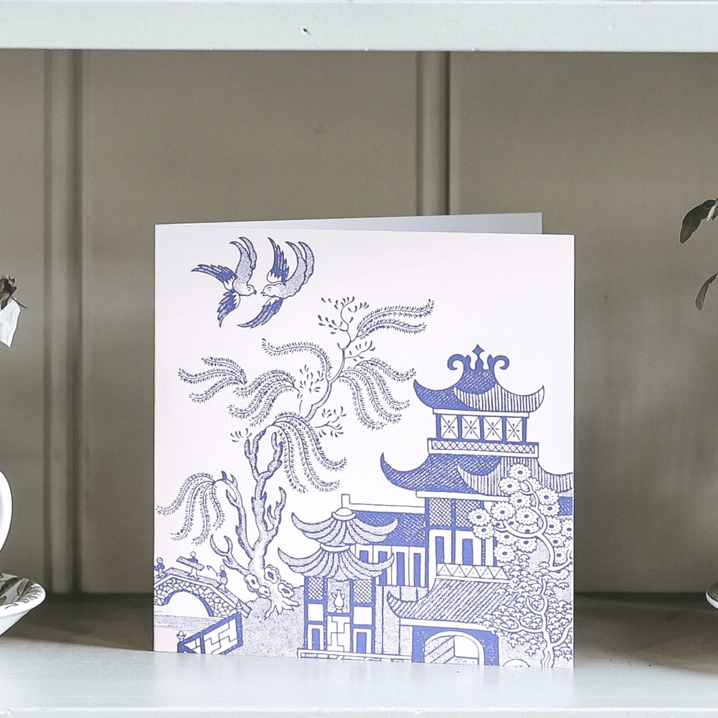Blue Willow Greeting Card