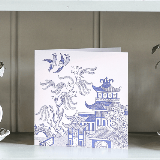 Blue Willow Greeting Card