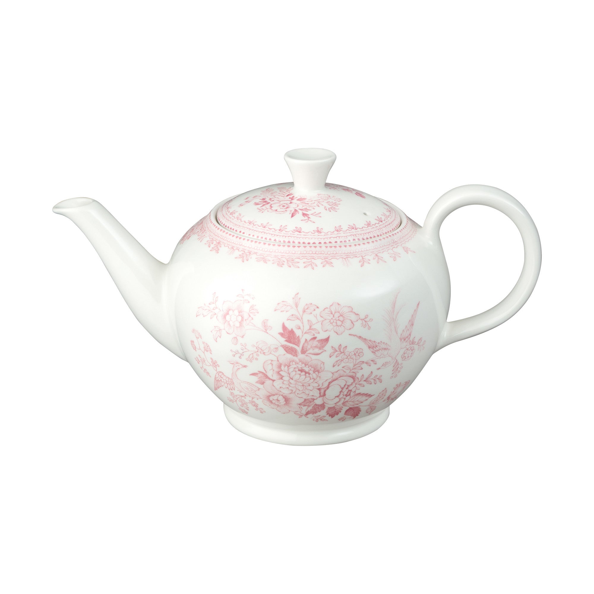 Pink Asiatic Pheasants Large Teapot 7 Cups 800ml/1.5pt – Burleigh
