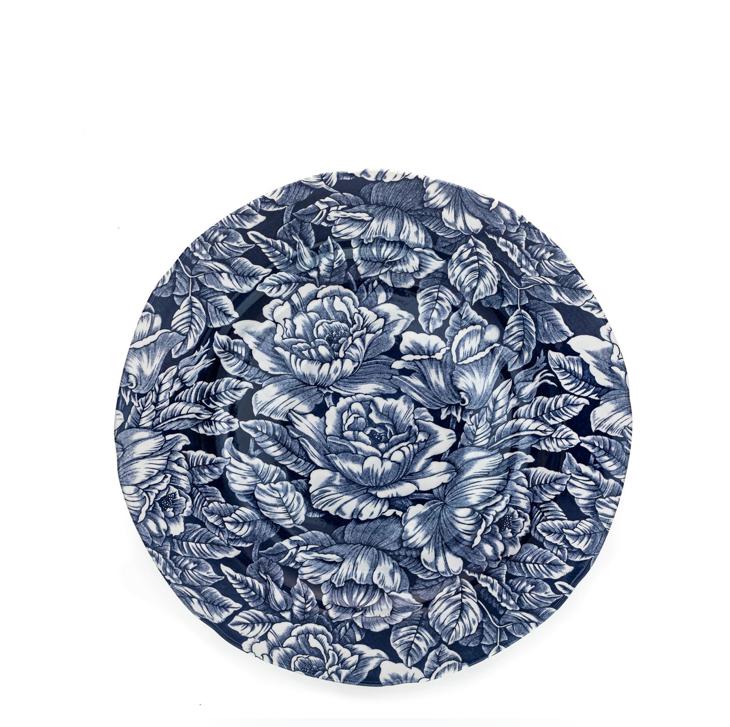 Ink Blue Hibiscus Plate 26.5cm Seconds
